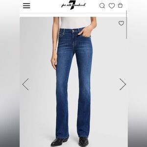BRAND NEW 7 For All Mankind Blue Boot Cut Jeans Classic Denim